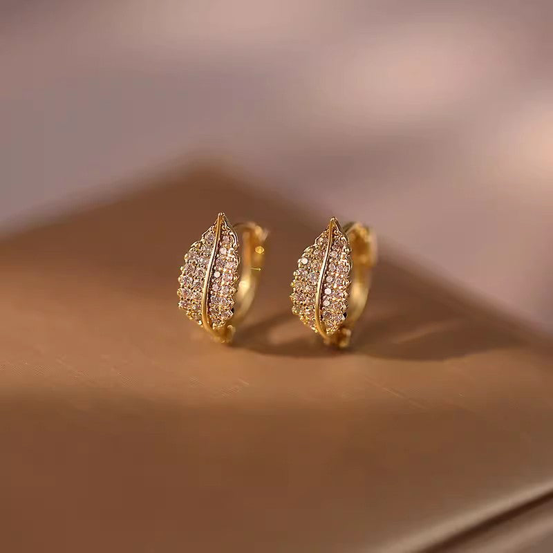 Sterling Silver Leaf Earrings