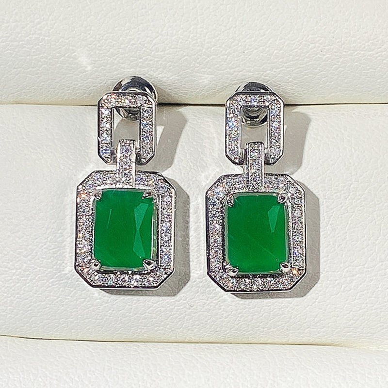 Green Stone Earrings