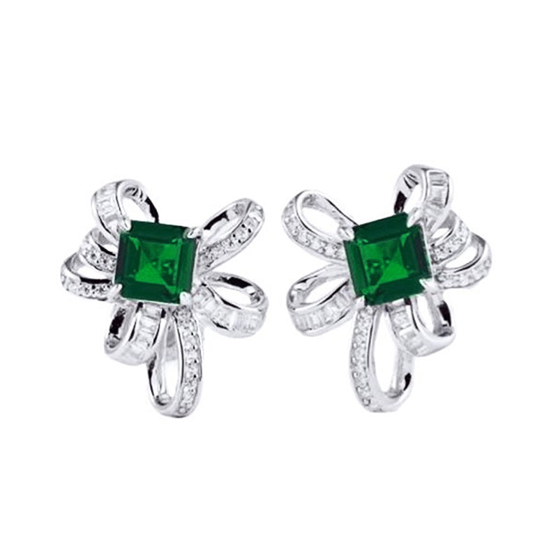 Green Zircon Stud Earring