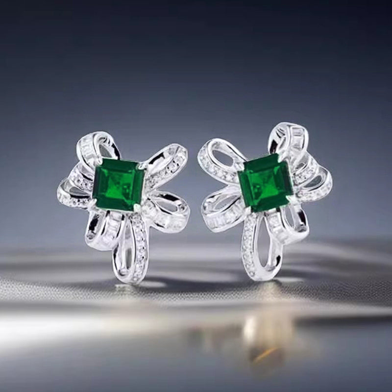 Green Zircon Stud Earring