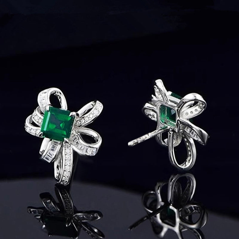 Green Zircon Stud Earring