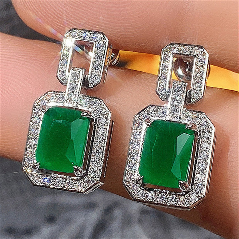 Green Stone Earrings