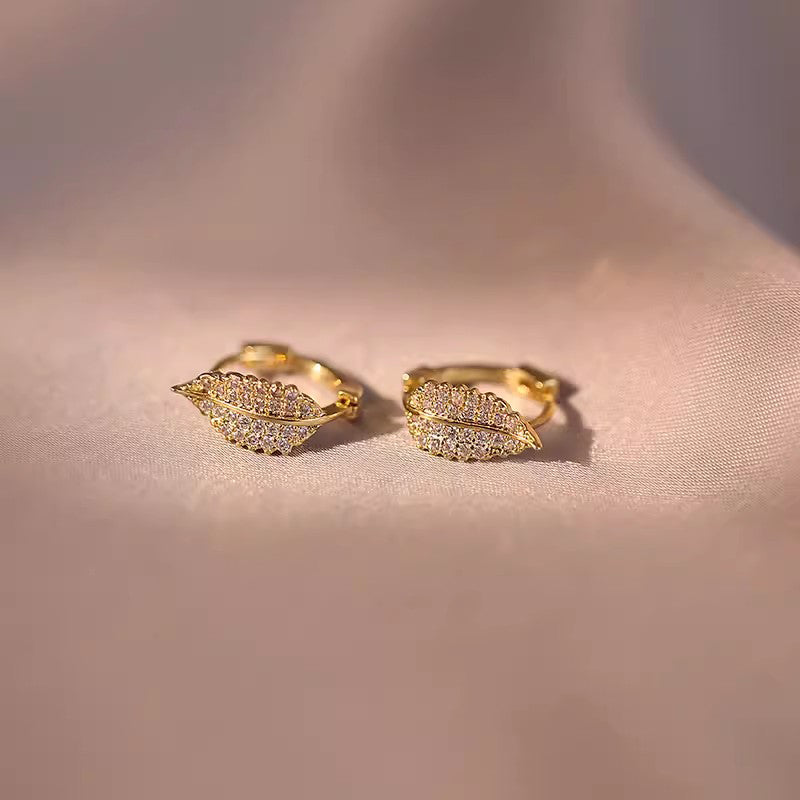 Sterling Silver Leaf Earrings