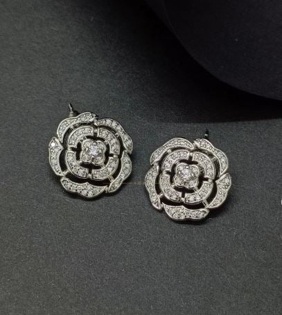 Rose Shape Stud Earrings