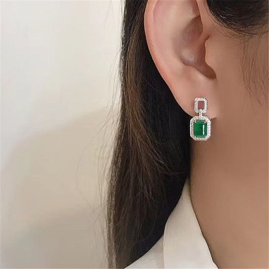 Green Stone Earrings