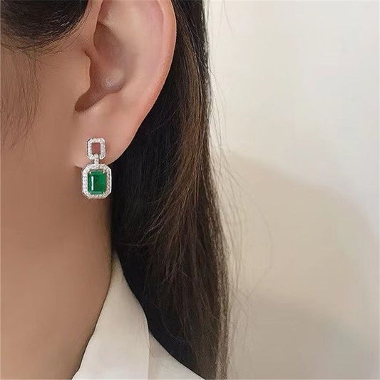 Green Stone Earrings