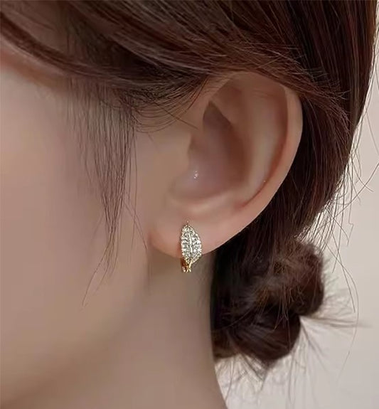 Sterling Silver Leaf Earrings