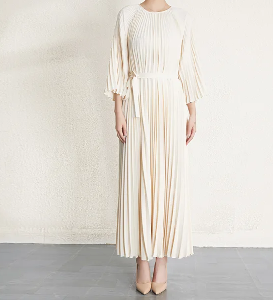 Free Pleated Maxi Dress