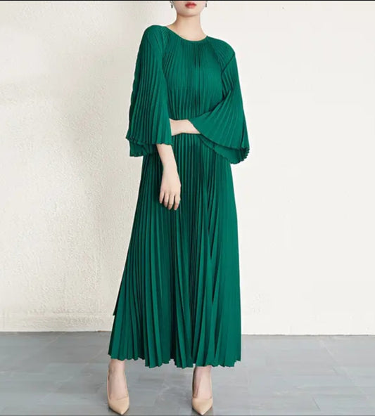 Free Pleated Maxi Dress