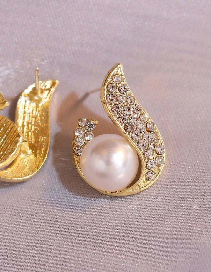 Pearl Zircon Earrings
