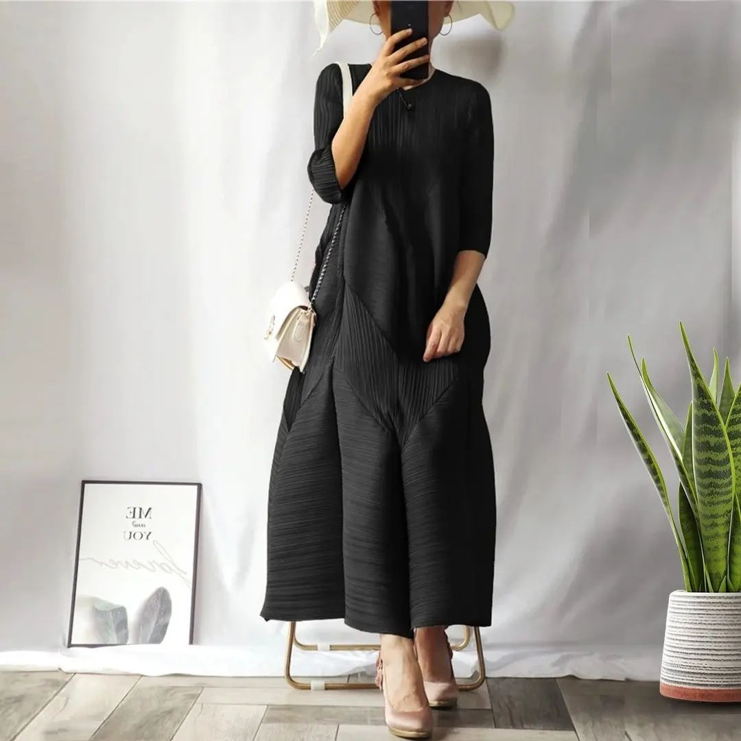 Pleated Maxi Dress