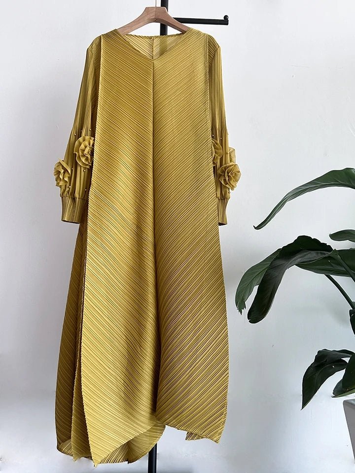 Long Dress with Floral Embellishment - Image 2