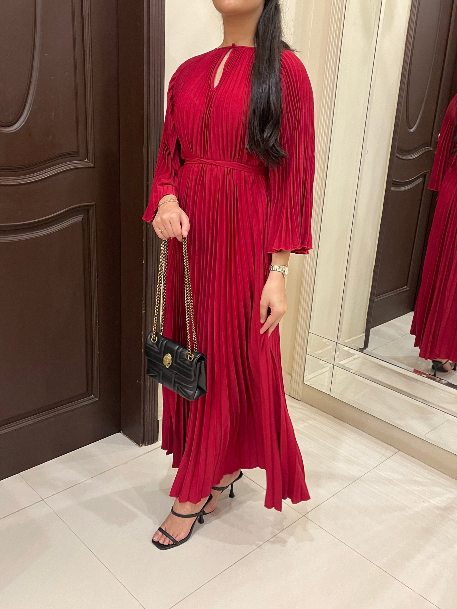 Free Pleated Maxi Dress